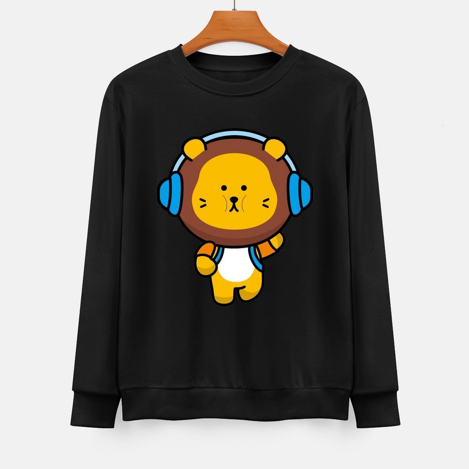 Front Patterned Long Sleeve TopFade-Proof DailyFit